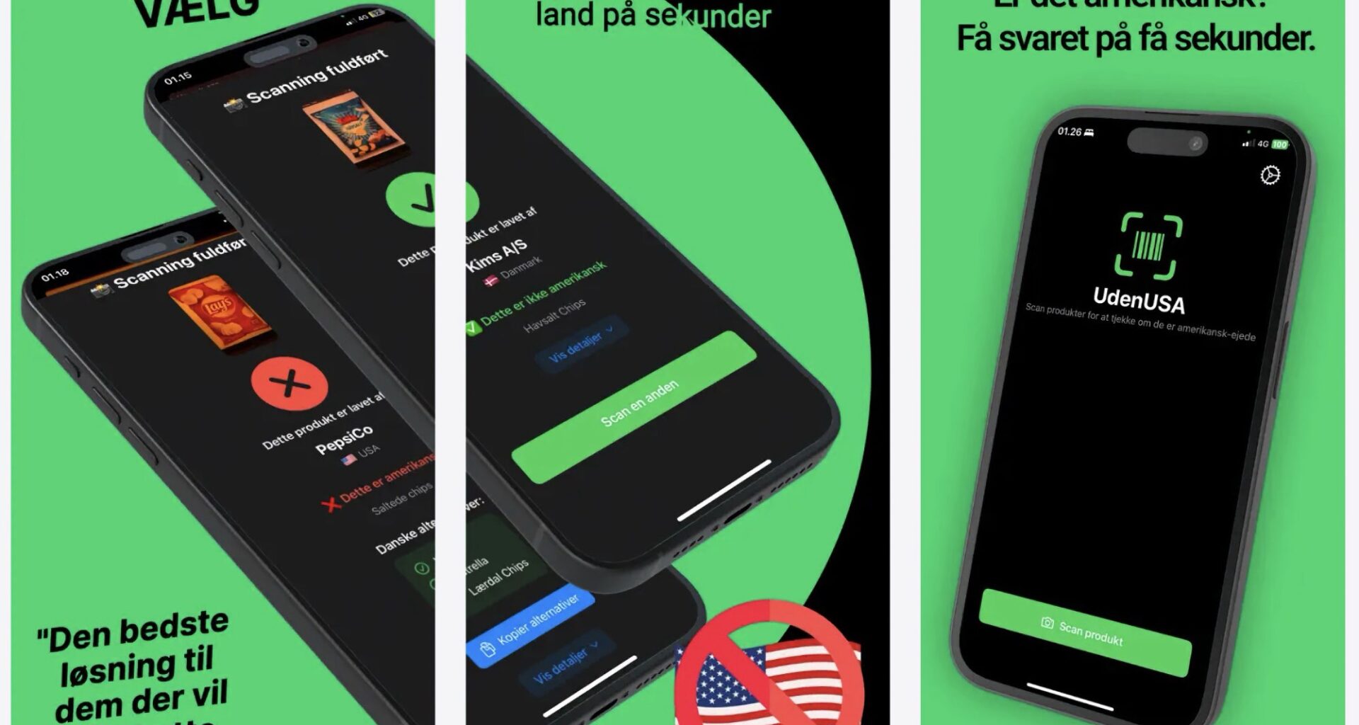 App för att bojkotta USA etta i Danmark. Rimligt.