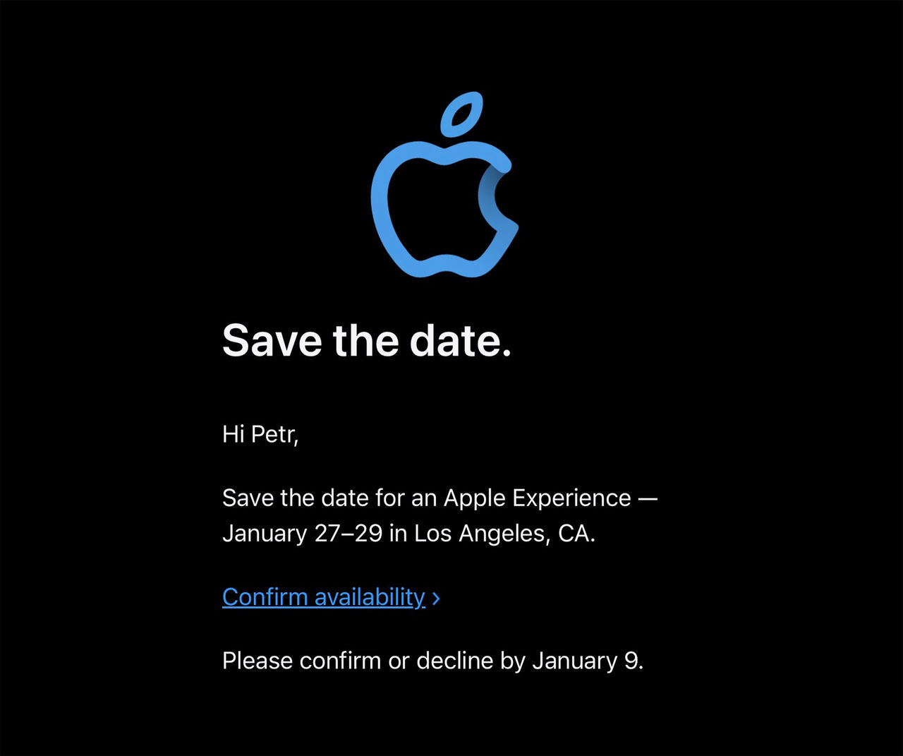 Apple håller event i nästa vecka