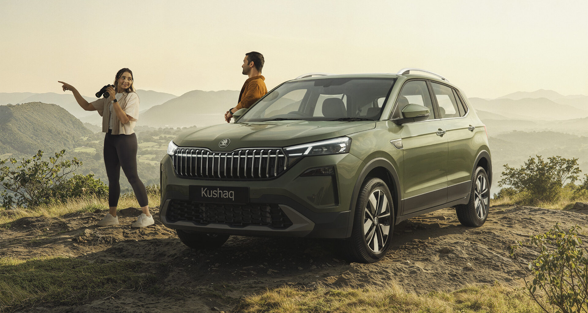 Den här lilla Skodan får vi inte till Sverige. Kushaq säljs bara till Indien.