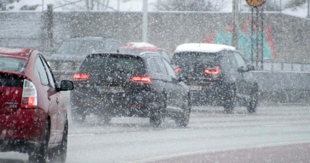 Nya varningar för snöfall: ”Kraftiga snöbyar”