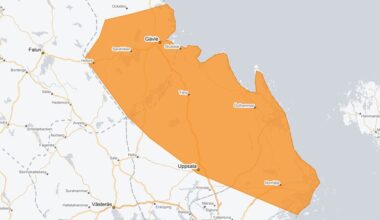 Orange varning i Uppsala län nyårsdagen