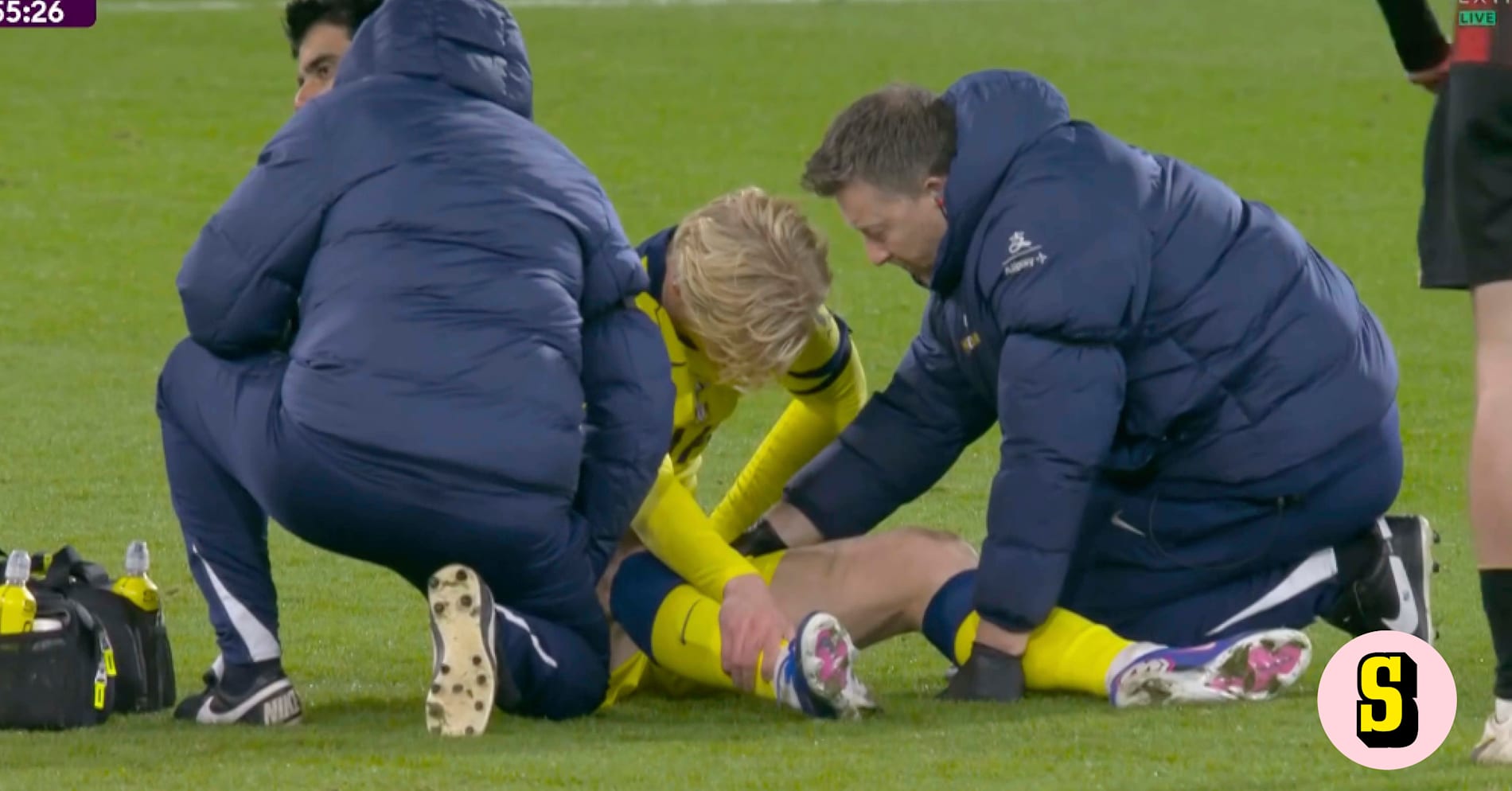 Bergvall utbytt skadad för Tottenham mot Bournemouth