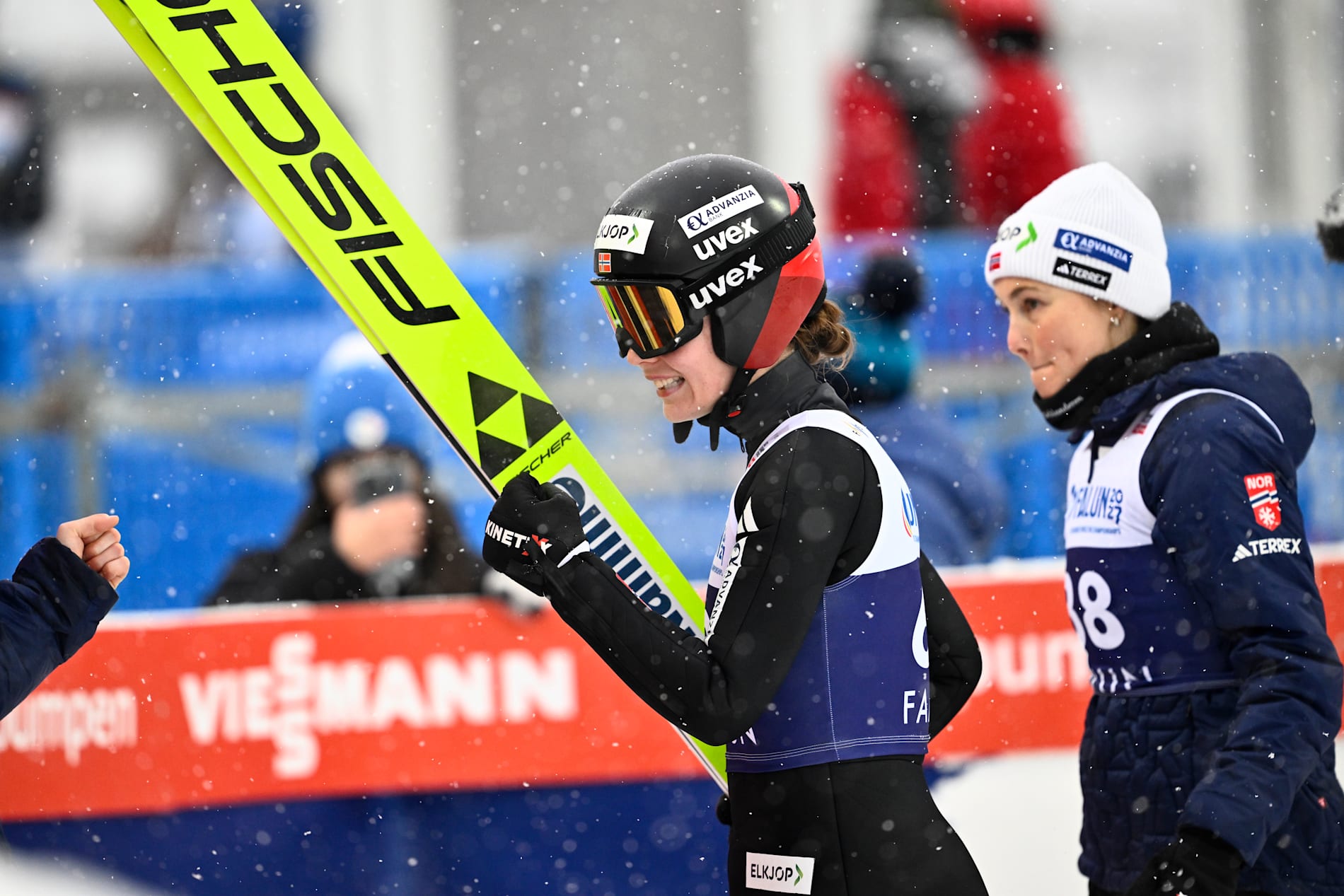 Anna Odine Strøm vid världscuptävlingen i Falun i november.