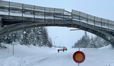 Påkörd skidbro i Vemdalen – trafiken leds om – Östersunds-Posten