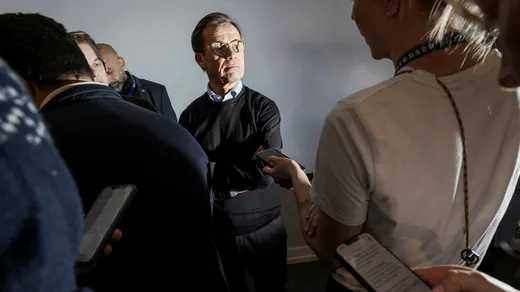 ”Sverige tillhör en del av världen som kanske är den mest utsatta, och den som har mest erfarenhet av rysk aggression. Hur vi stärker hela den östra flanken är en pågående diskussion”, säger Ulf Kristersson.