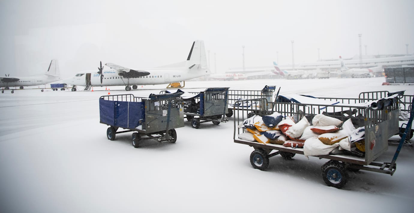 Snökaos ger bagagekaos på Arlanda: ”Det är kaos”