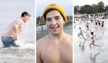 Året avslutades med svalkande dopp i Åhus: ”Fruktansvärt kallt” – Kristianstadsbladet