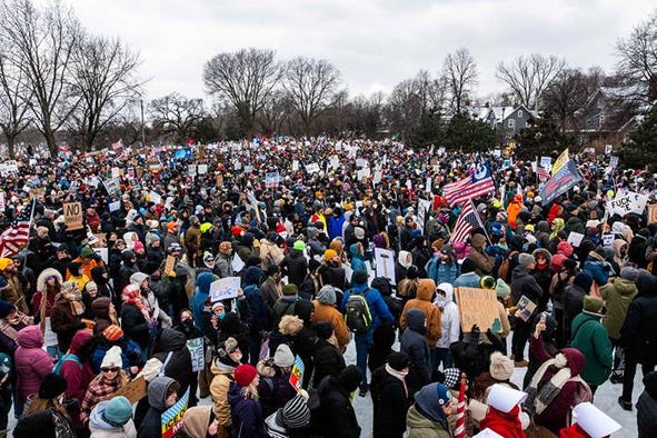 DN Direkt – Stor demonstration mot ICE i Minneapolis