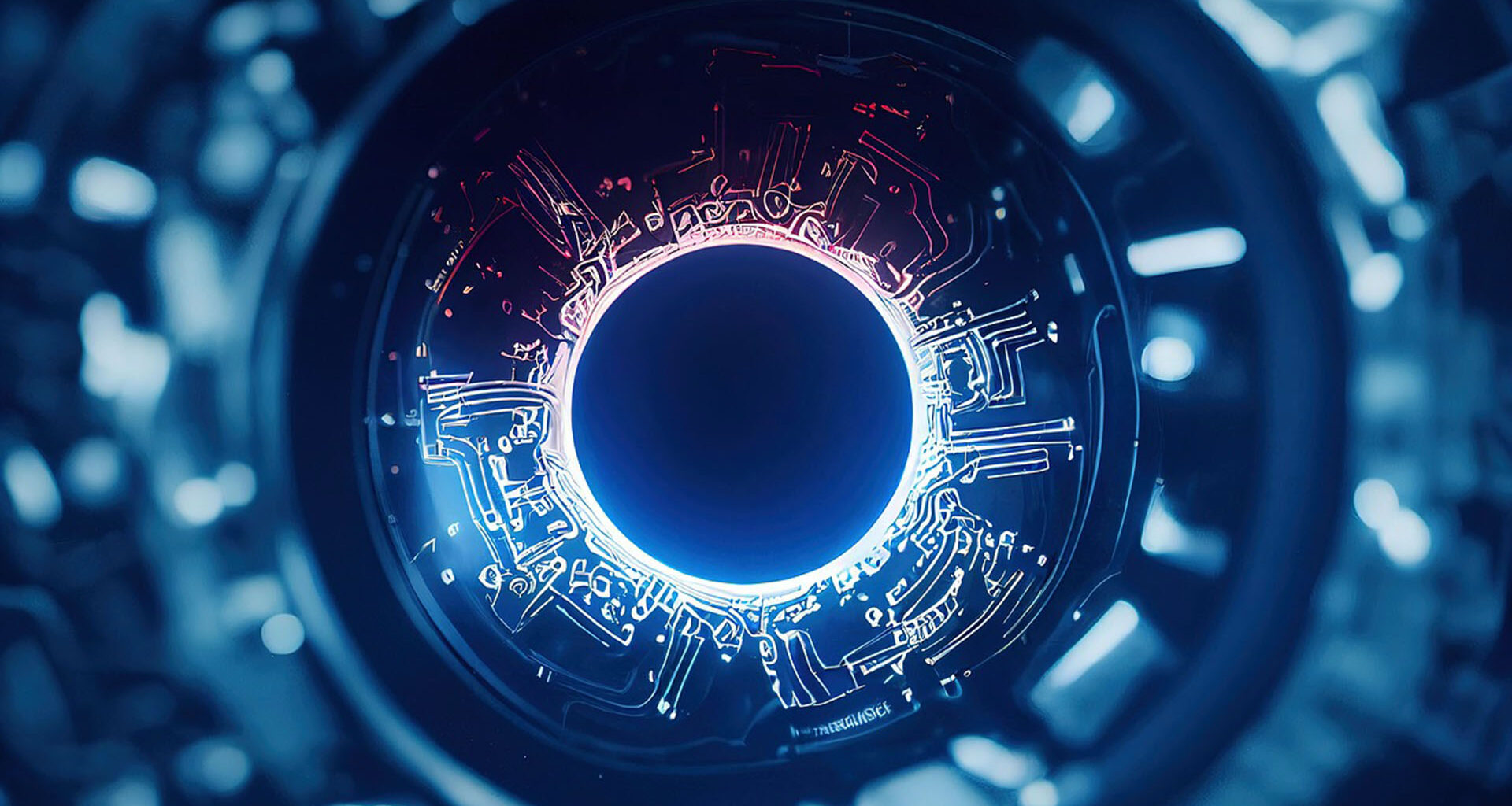 Öga eller lins som symbol för artificiell intelligens.