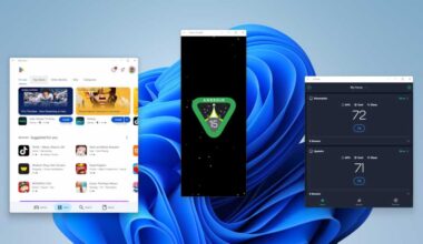 Android apps mirrored on PC via Phone Link screenshot