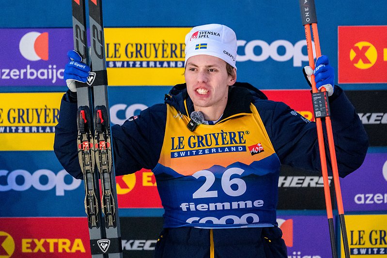 Anton Grahn tar första pallplatsen i världscupen i Val di Fiemme