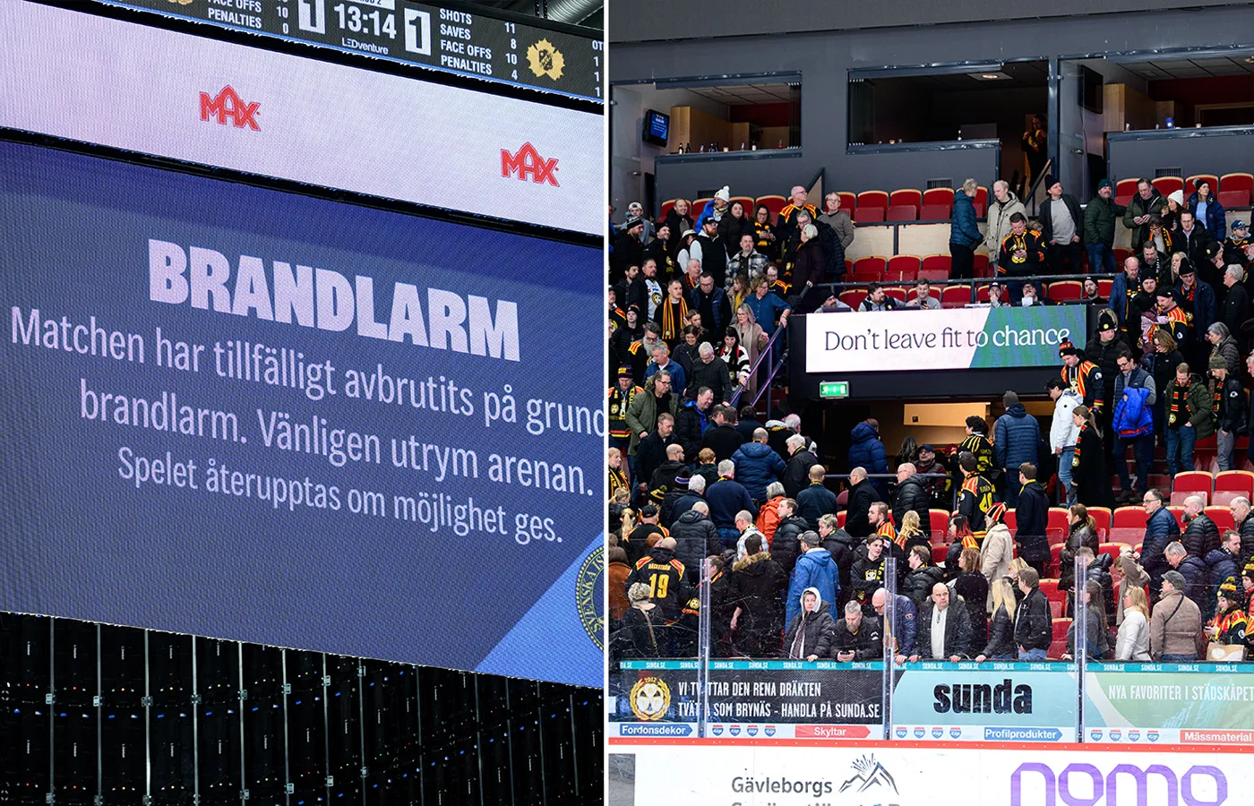 Hela arenan utrymdes: "Utlöstes av diskmaskin"