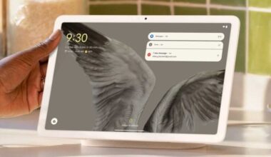 Google Pixel Tablet on counter