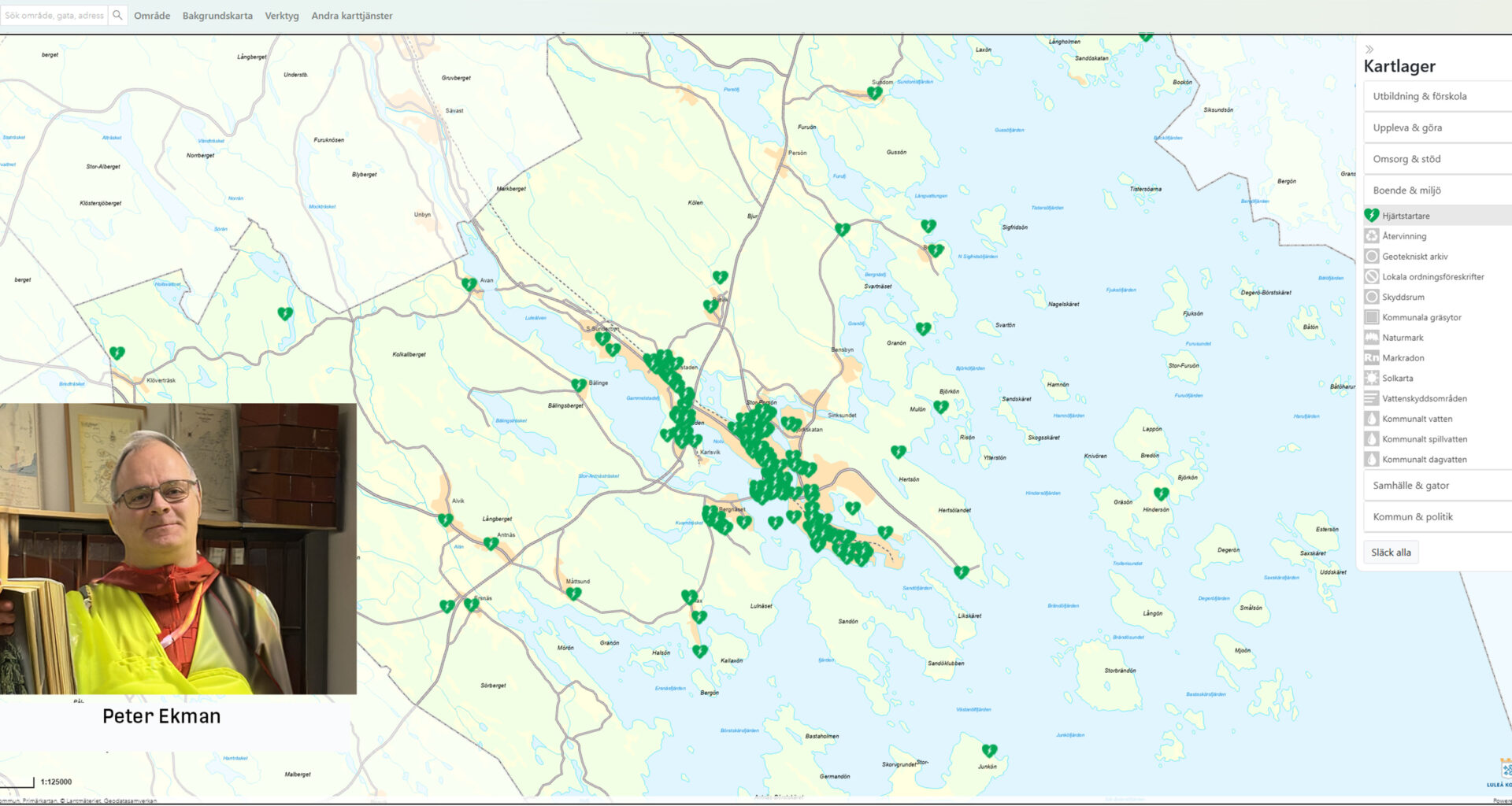 Ny karttjänst visar hjärtstartare i Luleå kommun
