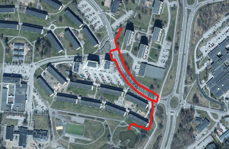 Norra Vilbergen får ny cykelbana och trädplanteringar