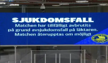 Matchen mellan Vimmerby och MoDo i HockeyAllsvenskan avbröts