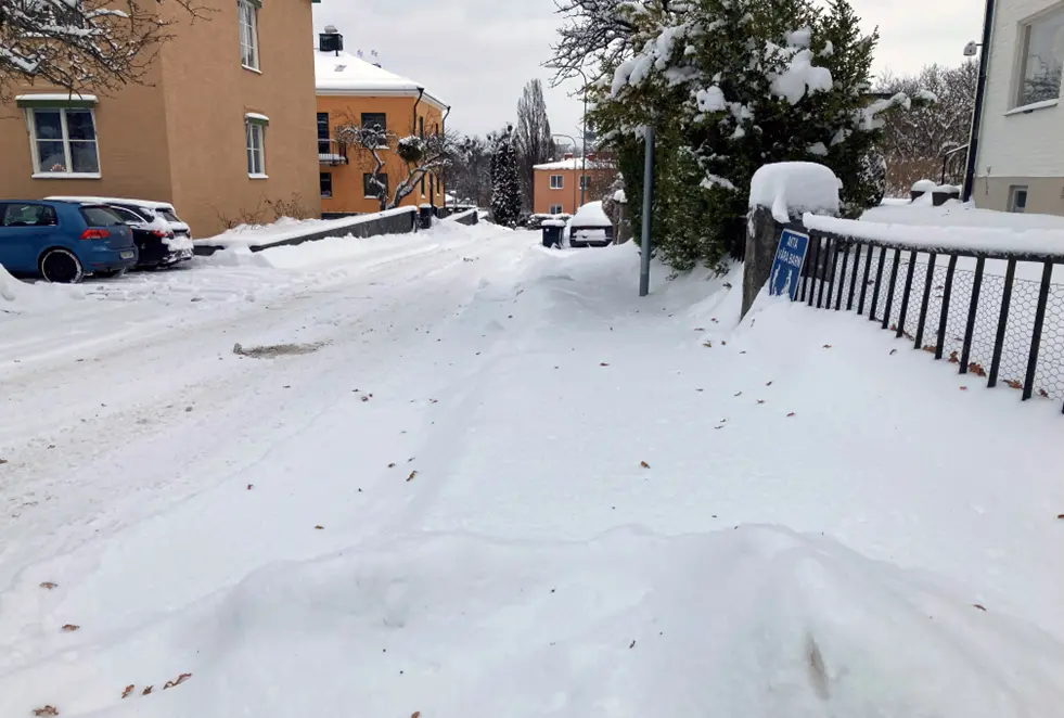 Snöplogen gör så att vägarna blir framkomliga