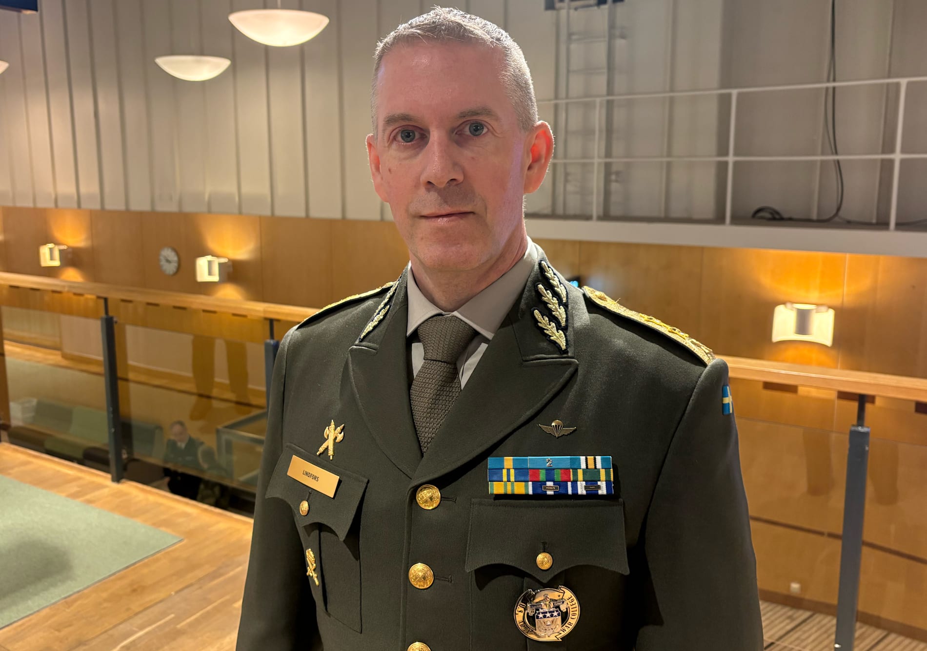 Aftonbladet träffar arméchefen Jonny Lindfors på Försvarsmaktens jämställdhetskonferens, den 27 januari 2026.