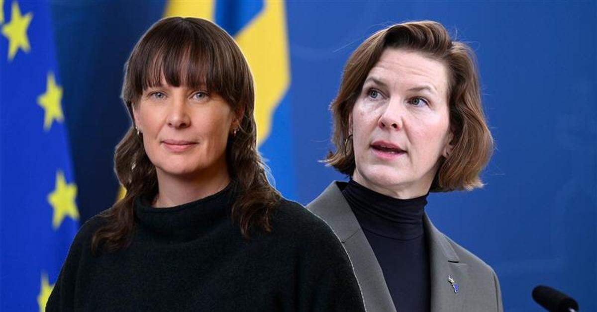 Camilla Gannvik, arbetsrättsjurist och expert på lönebildning, och jämställdhetsminister Nina Larsson (L).