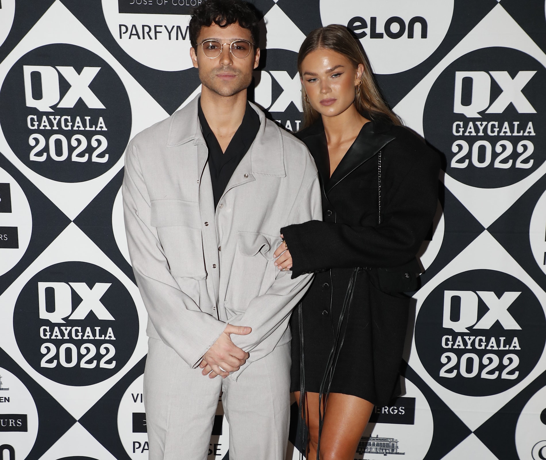 Eric Saade och Hanna Schönberg på QX-galan 2022.