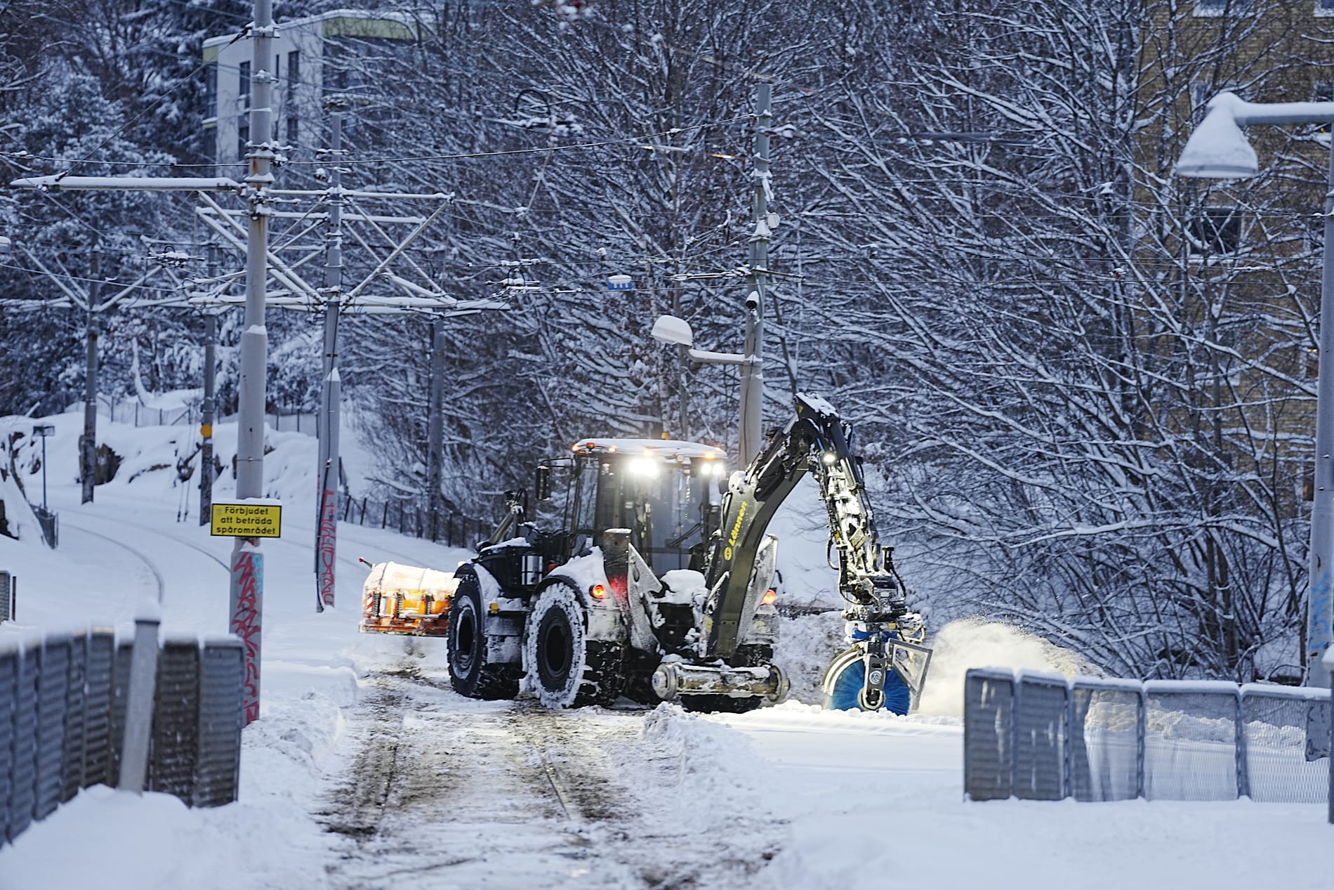 Snöröjning i Göteborg. 