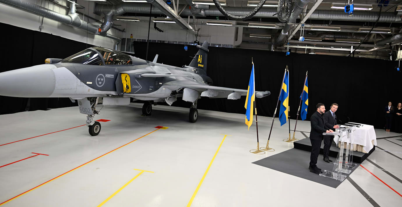 Rysk trollarmé aktiverades när Zelenskyj besökte Saab