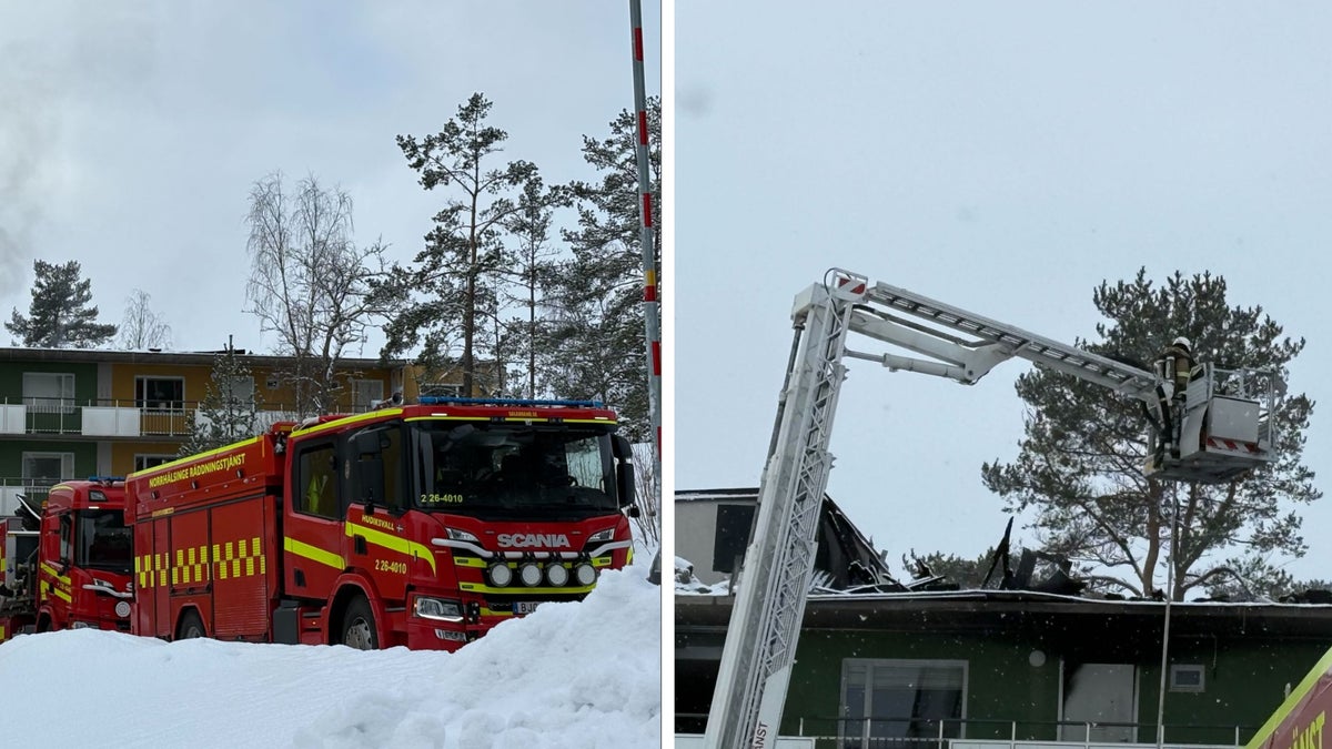 TV: Branden blossade upp igen – släckte på taket - ht.se
