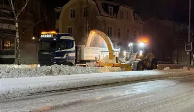 Utlastning av snö i centrala Örnsköldsvik - Örnsköldsviks kommun
