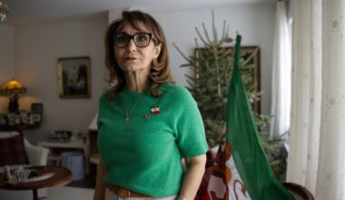 Stella Shadabi demonstrerar för Iran i Uppsala