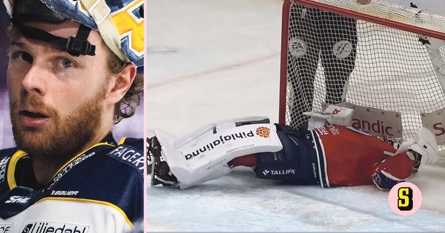 Hugo Alnefelt fick skridsko mot huvudet