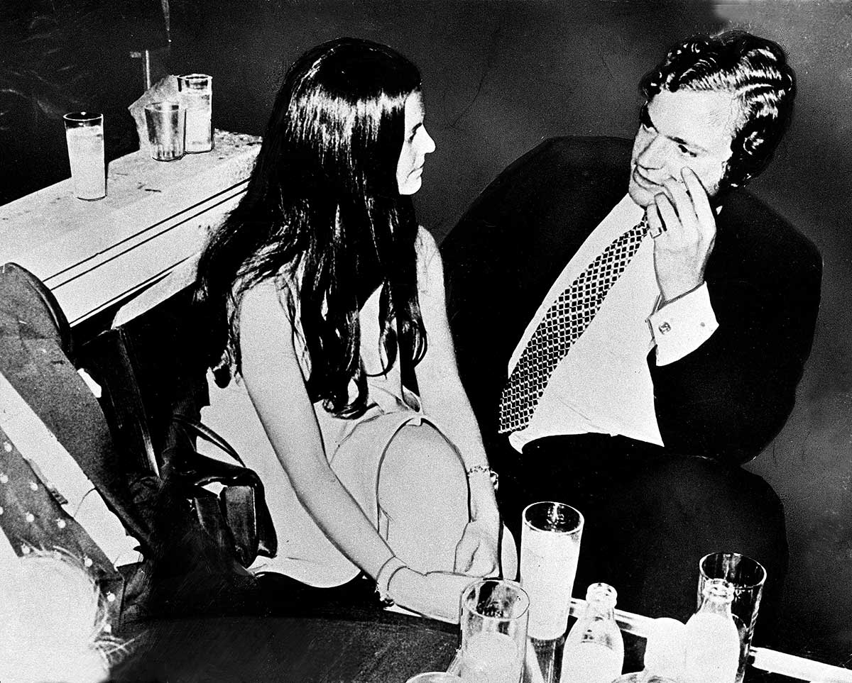 Silvia Sommerlath och dåvarande kronprins Carl Gusta på nattklubben Kinki under OS 1972. 