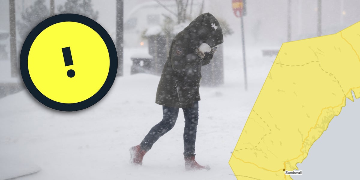 Gul varning för snö och vind i Västerbotten