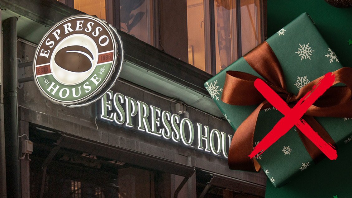 Ingen julklapp på Espresso House
