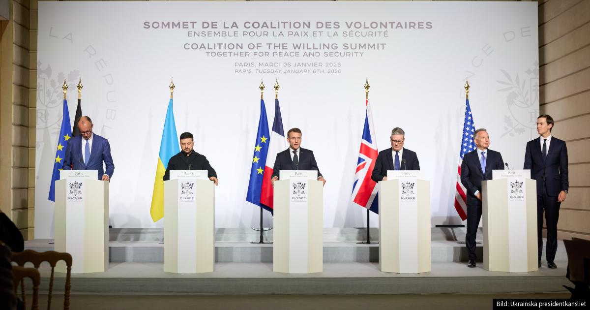 USA stödjer säkerhetsgarantier till Ukraina