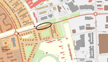 Karta som visar var trafikstörningen är