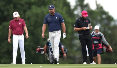 golfspelarna cameron smith, bryson dechambeau och jon rahm