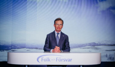 Statsminister Ulf Kristersson vid Folk och Försvars rikskonferens i Sälen.