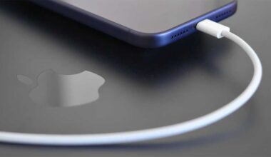 iPhone 17 Pro Max connected to USB-C cable