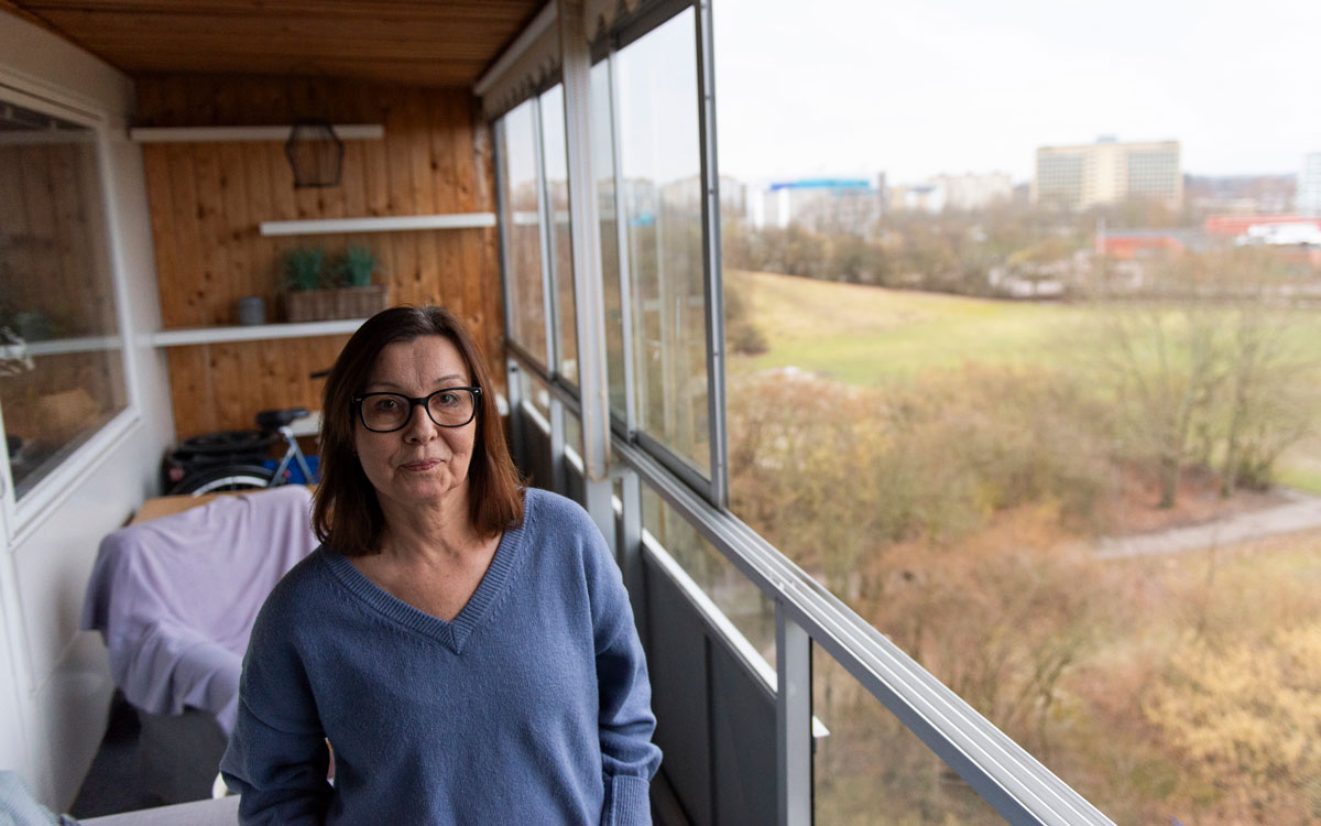 Katarzyna Komorniczak, hyresgäst i tvångsförvaltade Kinesiska muren i Malmö.