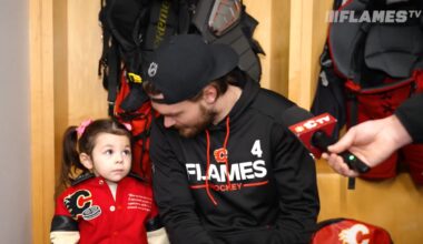 Andersson fick sällskap av Noa Gaudreau efter träning i Columbus