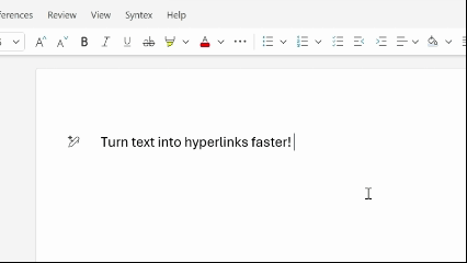 Microsoft Word faster hyperlinks