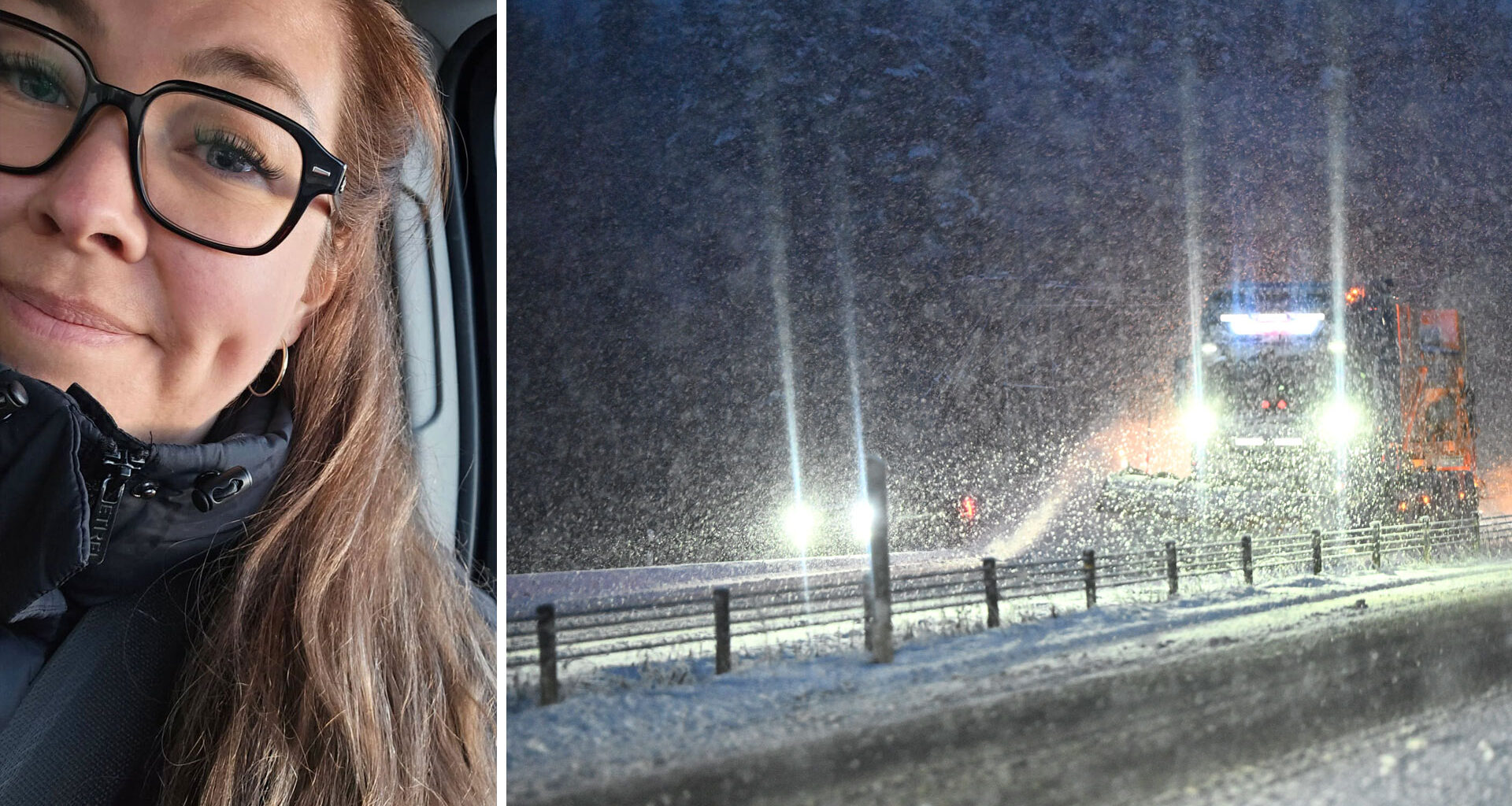 Sjuksköterskan Charlotte har jour i snöstormen – ensam