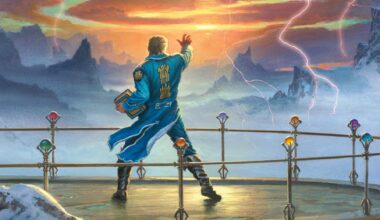 Illustration ur Brandon Sandersons "Wind and Truth" av Michael Whelan.