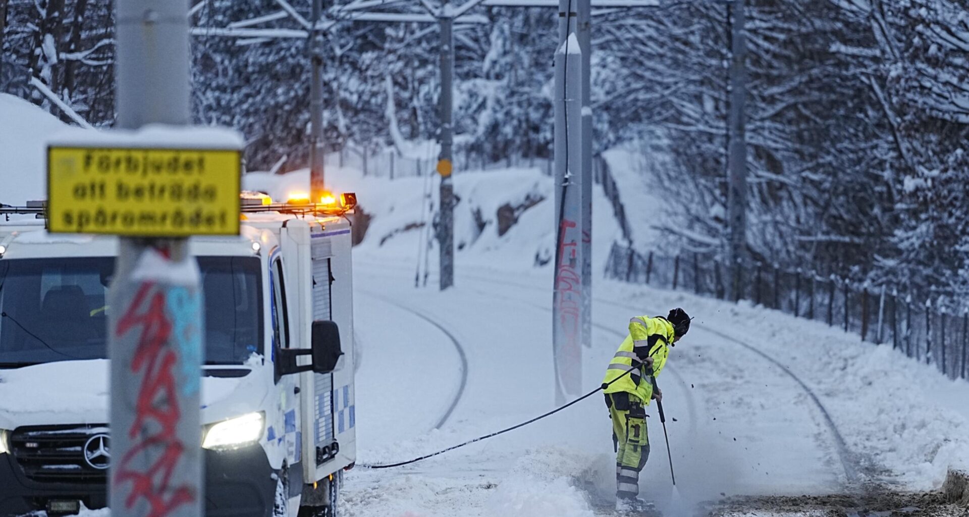 Snökaos i Göteborg – då tog han skidorna till jobbet: ”En dröm”
