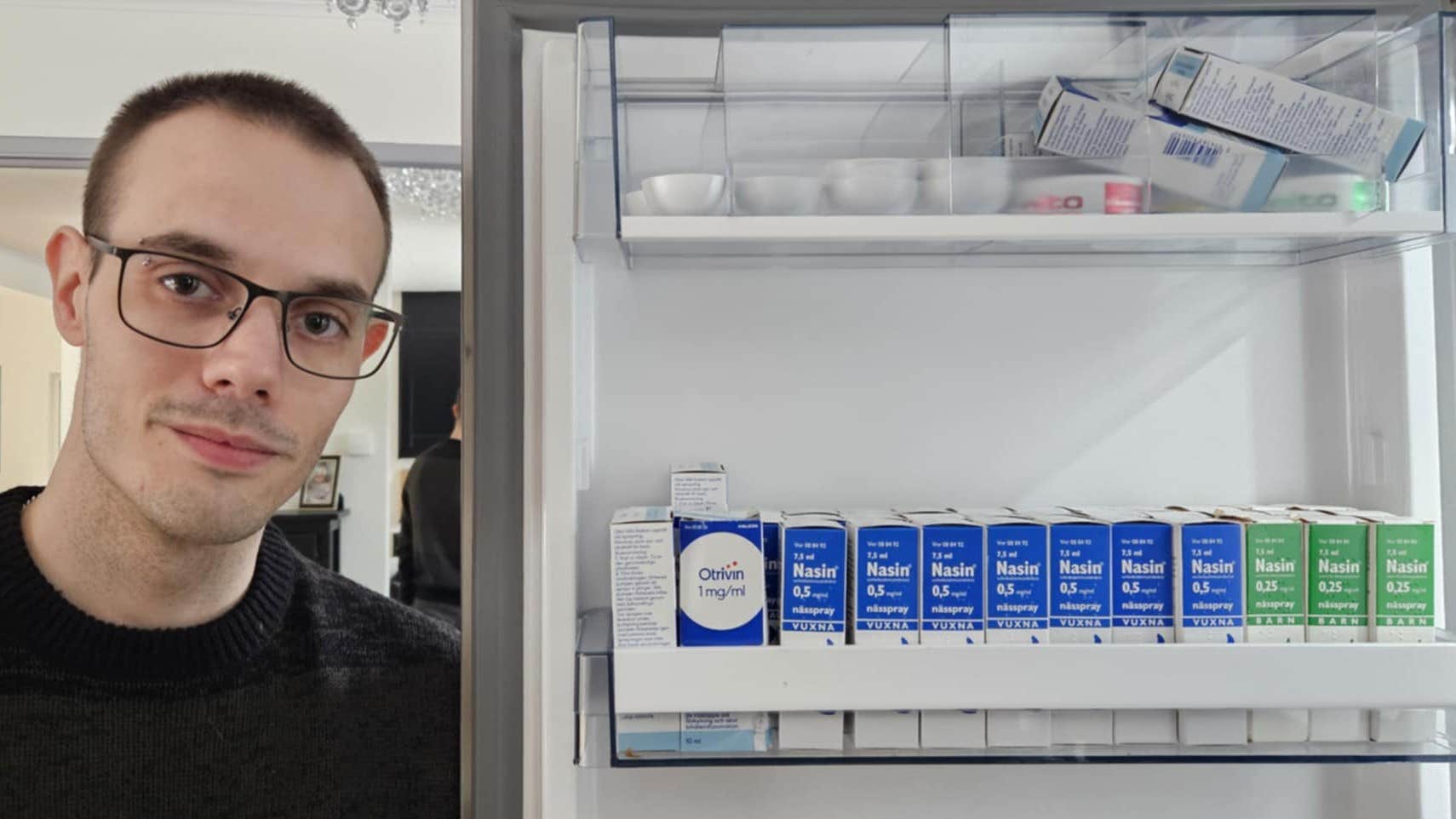 Tobiaz från Älmhult är beroende av nässpray – har köpt för 90 000