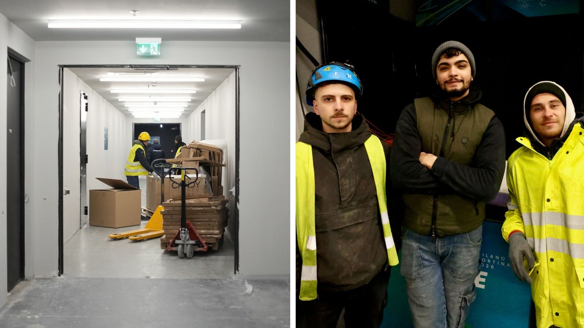 Arbetet pågår för fullt vid hockeyarenan i Milano – Hufvudstadsbladet