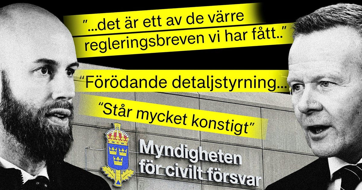 Tidigare spricka mellan myndighet och försvarsdepartementet.