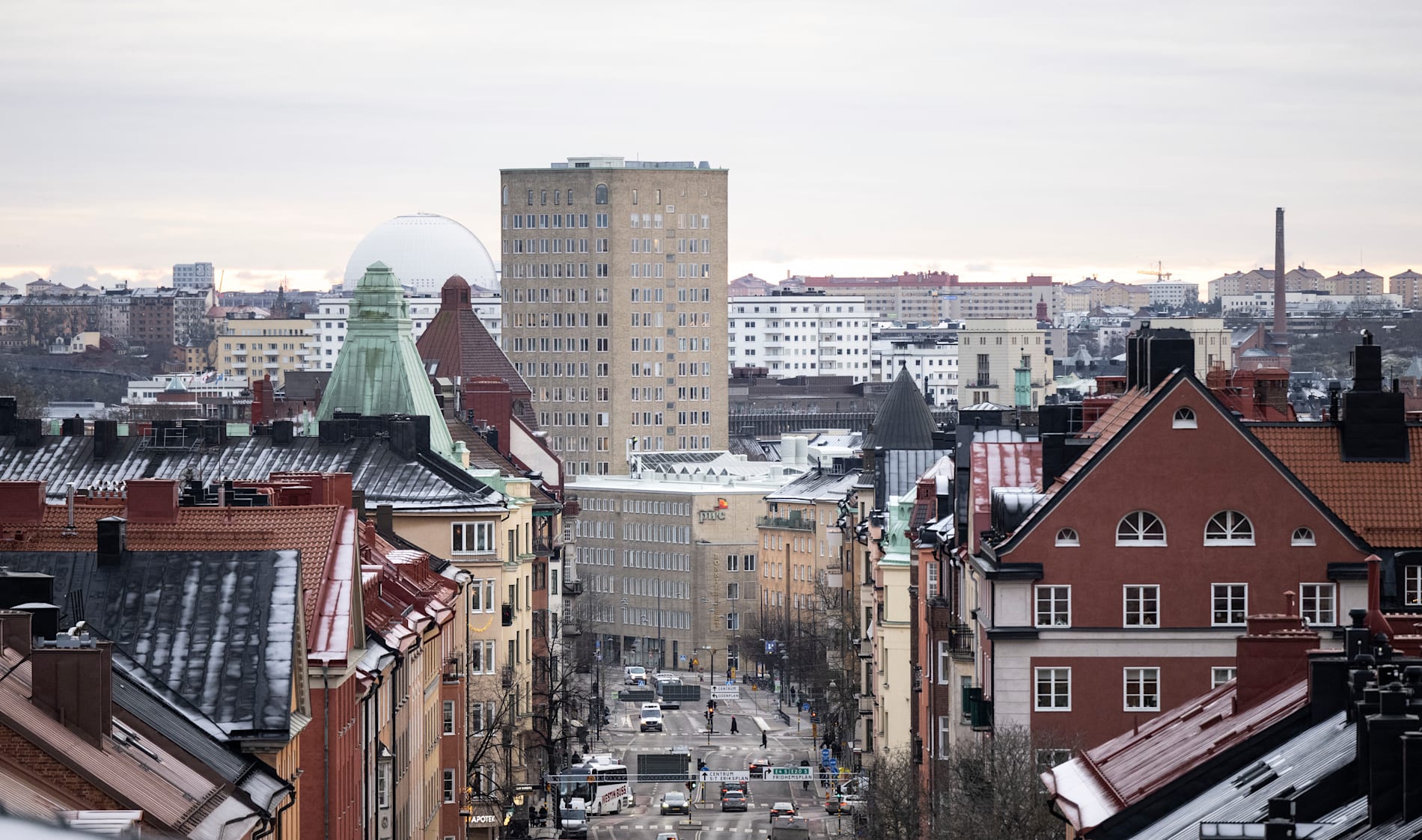 Vasastan, där knivrånet mot kvinnan ägde rum. 