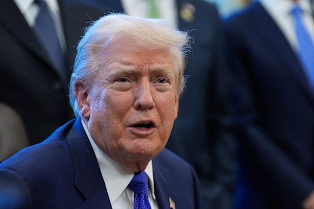 USA:s president Donald Trump på måndagen.