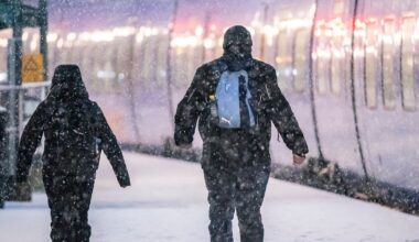 Inför vädervarning: Inställda tåg och skolskjuts